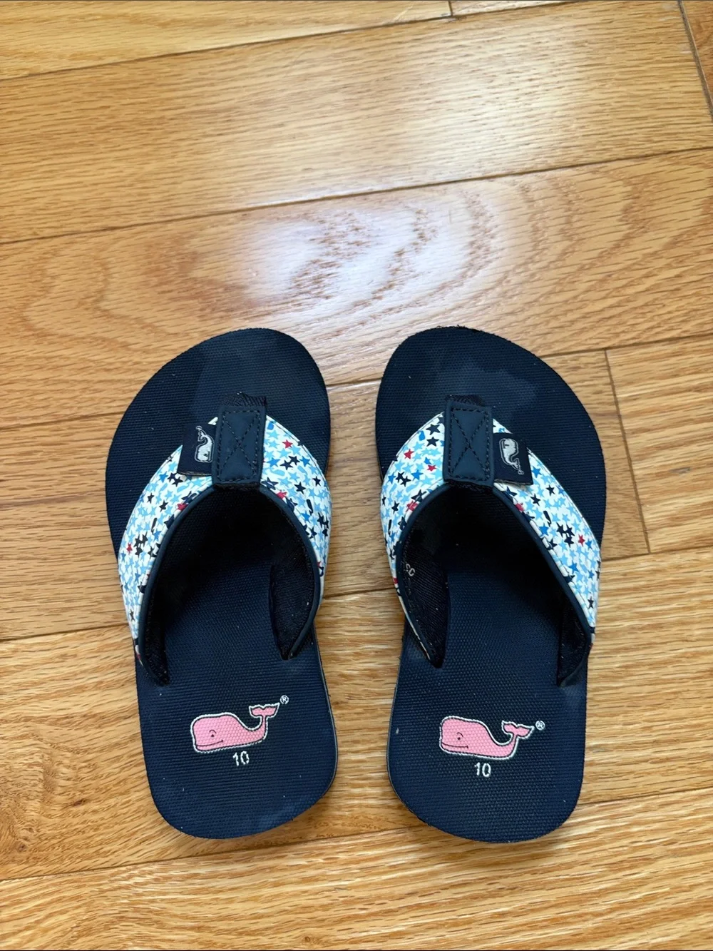 Vineyard Vines Kids Navy Star Print Flip Flops - Toddler 10